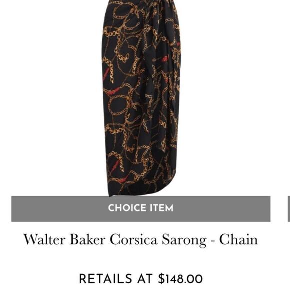 Walter Baker Multi Way Corsica Paradise Sarong Ibiza Chain Print One Size NWT - Picture 10 of 13